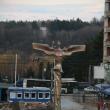Lucrări parcări subterane: Statuia “Bucovina înaripată” va fi mutată astăzi din centrul Sucevei