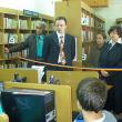 Moment de la inaugurarea serviciului de acces gratuit Internet de la Filiala Burdujeni a Bibliotecii Bucovinei I.G. Sbiera