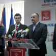 Cei doi lideri suceveni ai USL, Cătălin Nechifor şi Alexandru Băişanu, şi  consilierul local Ovidiu Donţu