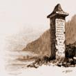 Vama, Stâlpul lui Vodă – desen de Rudolf Bernt (1844-1914)