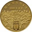 Monedă din aur dedicată împlinirii a 200 de ani de la naşterea lui C. A. Rosetti – avers