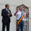 Primarul oraşului Gura Humorului, Marius Ursaciuc, (dreapta) şi primarul din comuna Mănăstirea Humorului, Constantin Moldovan
