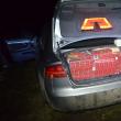 Autoturismul Audi A4 încărcat cu țigări de contrabandă