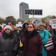 Medici de familie şi pacienţi din Suceava, ieri, la Bucureşti, la mitingul de protest organizat în faţa Guvernului