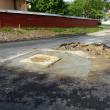 Uliţa din Bosanci unde două canale au fost greu de găsit sub stratul de asfalt