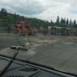 Autotrenul răsturnat pe Mestecăniș