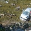 Accidentul cu maşina răsturnată în râul Bistrița