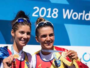 Geanina Beleaga si Ionela Cozmiuc (Lehaci) au castigat aurul mondial la dublu vasle categorie usoara