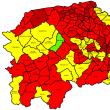 Harta incidenţei Covid în judeţul Suceava