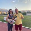 Claudia Ionela Costiuc alături de antrenorul Cristian Prâsneac