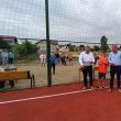 Panglica la noul teren de sport a fost tăiată marți dimineață