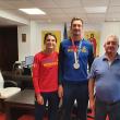 Campionii europeni Marius Cozmiuc și Ionela Cozmiuc, alături de primarul Sucevei, Ion Lungu