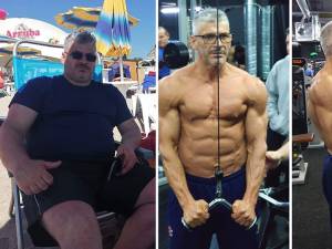 A slăbit aproape 70 de kilograme și a ajuns la 52 de ani Campion Național de Culturism