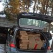 Mercedes burdușit cu mii de pachete de țigări de contrabandă