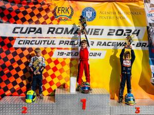 Tânărul pilot de karting Andrei Rebenciuc a urcat pe podiumul de premiere al Cupei României