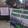 Protest al sindicaliștilor din transportul public împotriva efectelor ordonanţei „Trenuleţ”