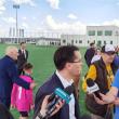 Președintele Federației Române de Fotbal, Răzvan Burleanu, la inaugurarea bazei sportive de tip 1, unde a vorbit si de un nou stadion al Sucevei