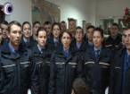 Corul elevilor jandarmi de la Fălticeni a colindat Monitorul de Suceava