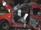 Accident violent pe o stradă din Suceava, cu o maşină condusă ca la cursele de viteză