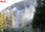 Incendiu de pădure urmat de un accident rutier montan şi o asanare pirotehnică, scenariul unui exerciţiu organizat de pompierii militari