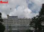 Elicopterele armatei au survolat Spitalul Județean